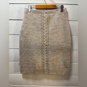 EUGEN KLEIN – Beige Cable Knit Skirt – Size 10 (US)